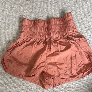 Women's High-Waisted Rust Shorts
